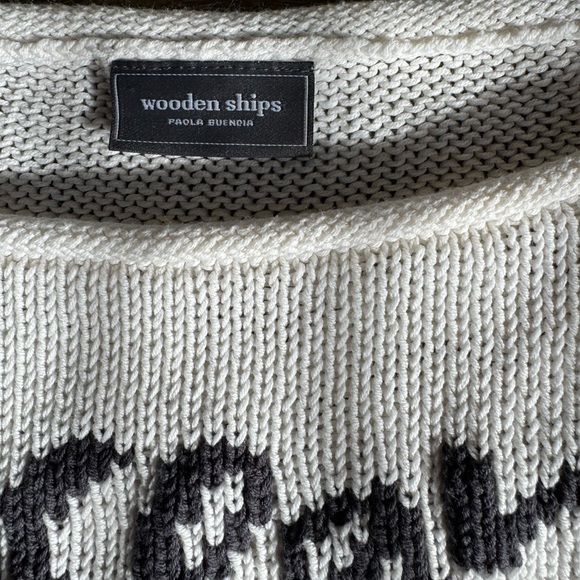 Wooden Ships Ocean Child Rollneck Cotton Looseweave Sweater Size M/L - Picture 5 of 8